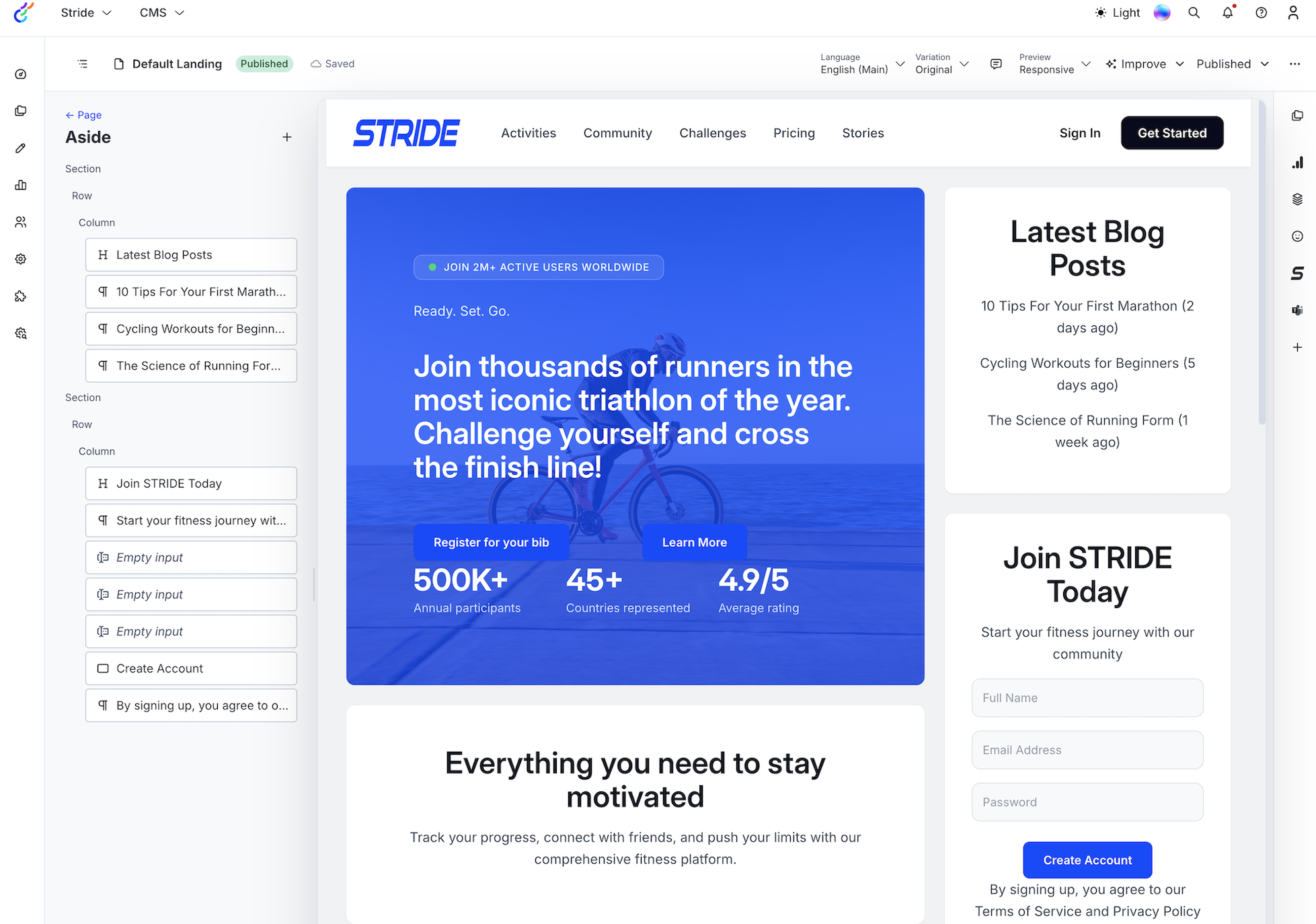 Visual Builder Multi Layout