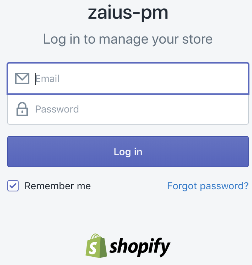 Shopify Login